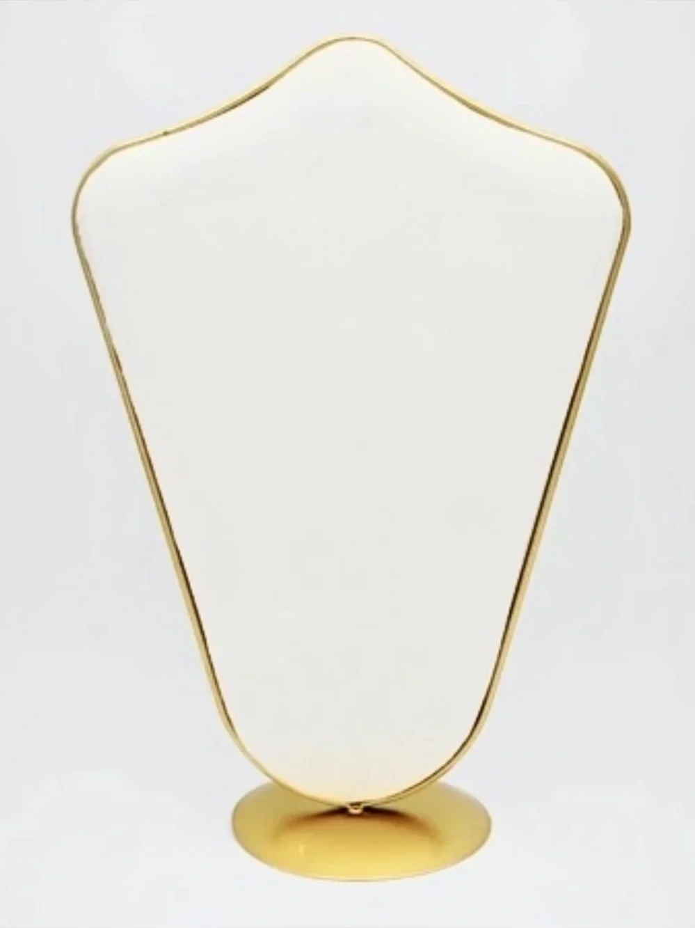 Large Cream Velvet Necklace Display Bust Luxury Gold Frame For Display or Photos